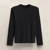 James Perse - Long Sleeve Brushed Jersey Crew Tee