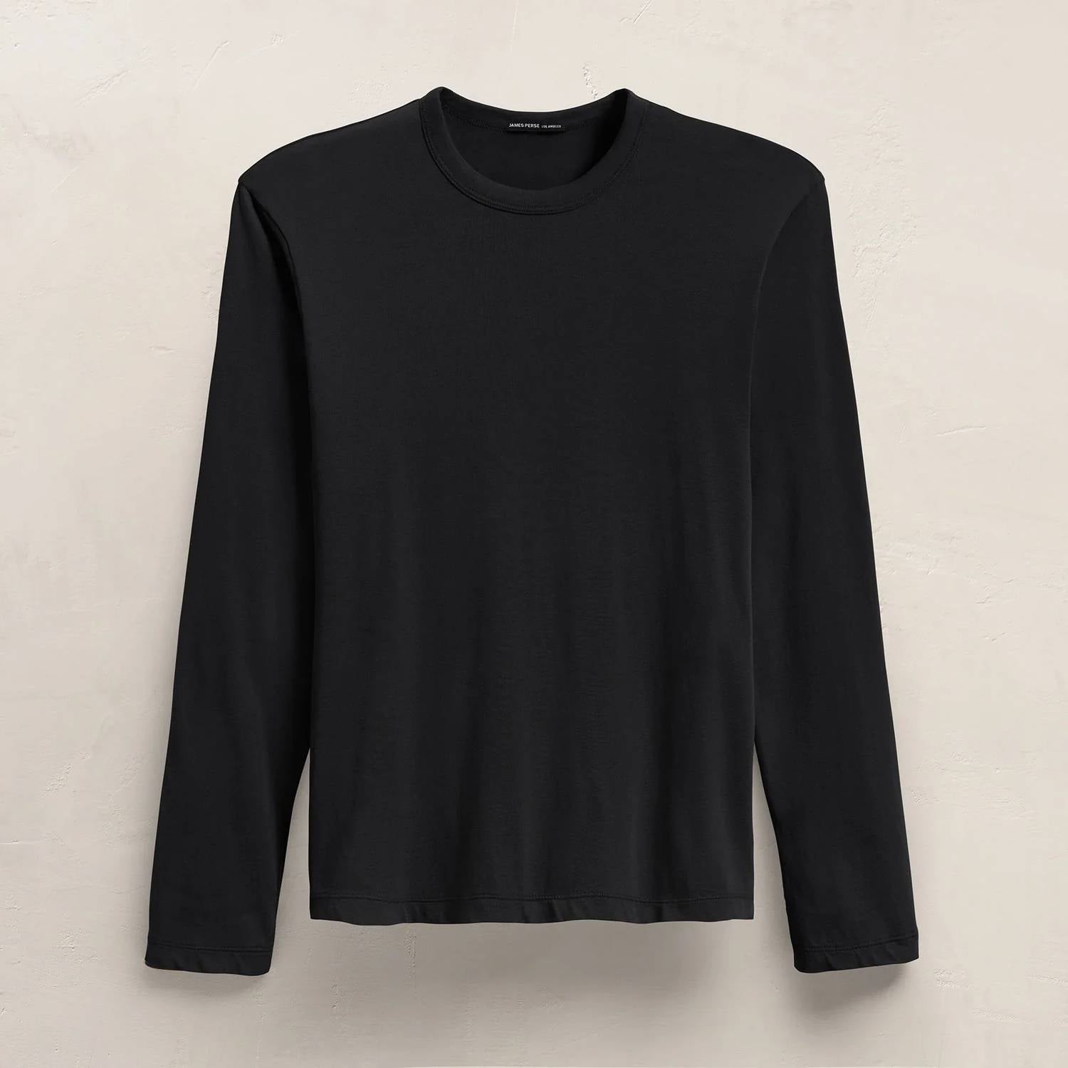 James Perse - Long Sleeve Brushed Jersey Crew Tee