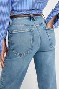 GOOD AMERICAN Good True Straight Jeans in indigo1214 - women's jeans - view 5