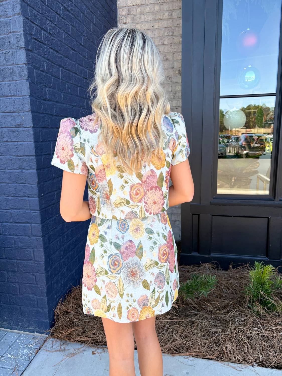 Bliss - Floral Brocade Skirt Set