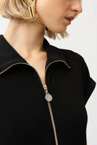 Joseph Ribkoff - Wrap Front Crop Wide Leg Jumpsuit