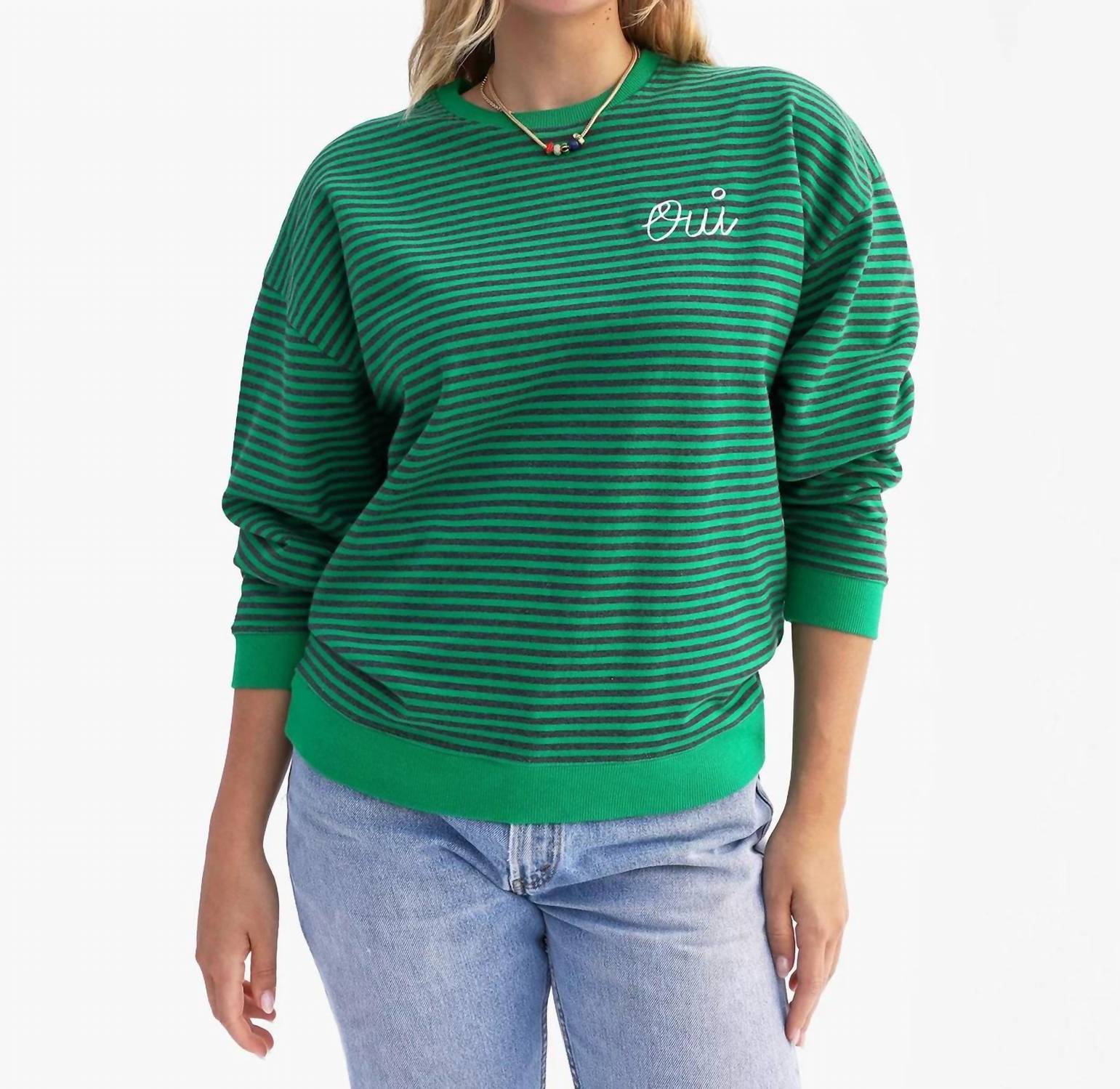 Clare V. - Oui Stripes Sweatshirt