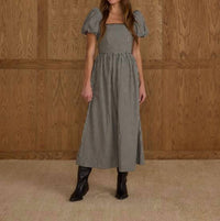 Rylee + Cru Chiara Dress in black gingham - women's dress