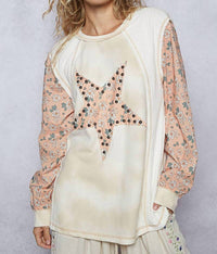 Pol - Stella Star-stitch Knit Top