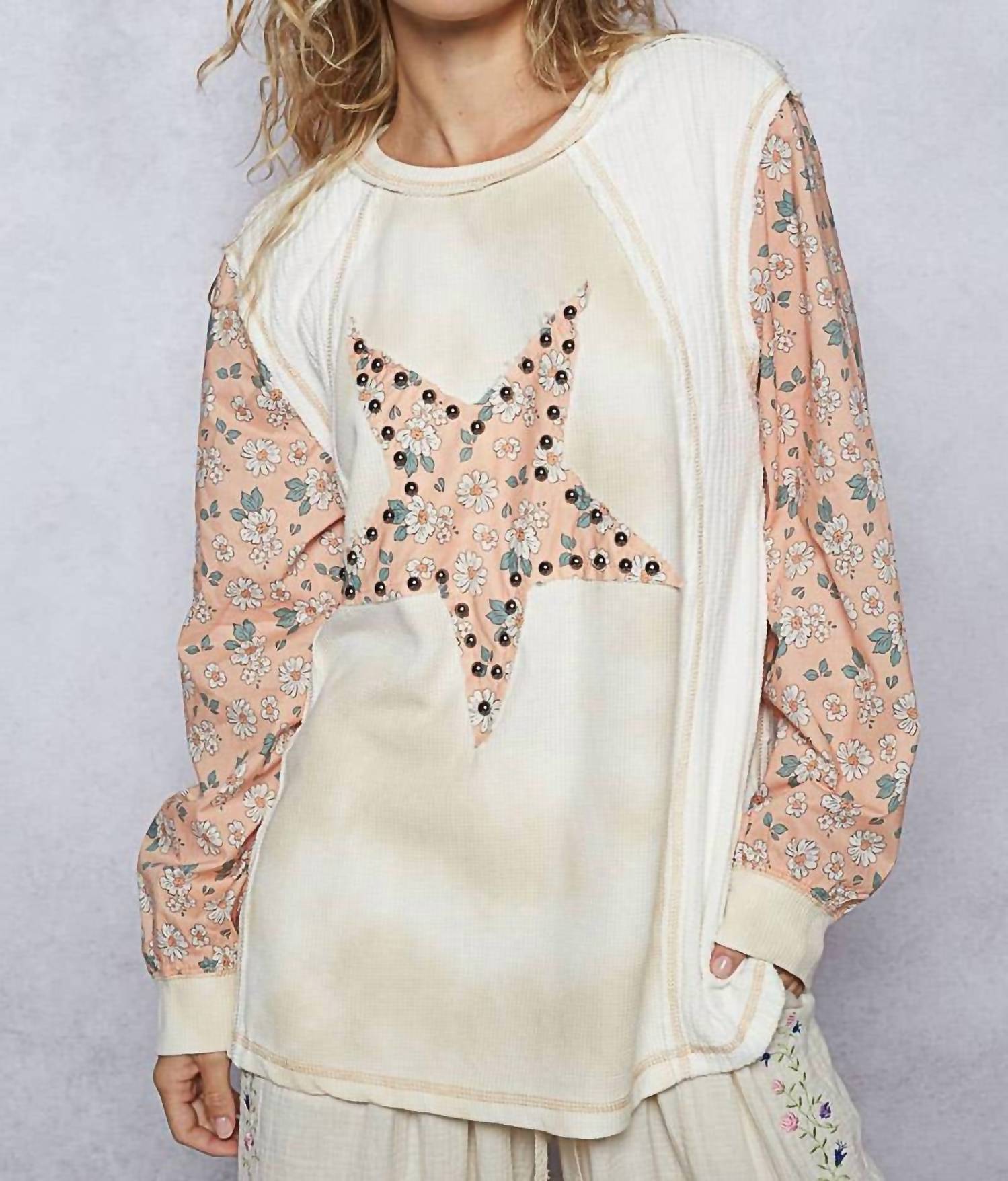 Pol - Stella Star-stitch Knit Top