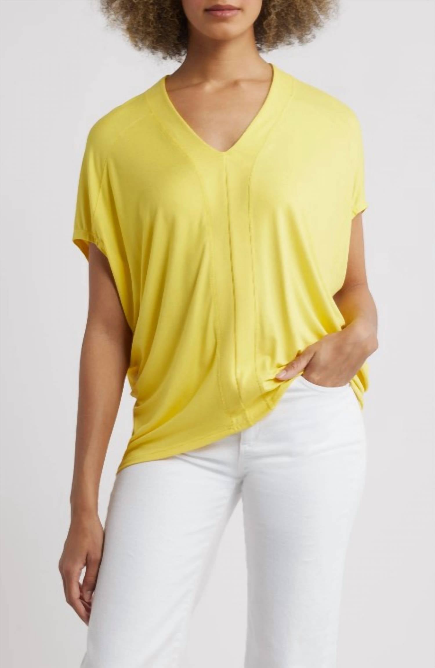 Apny - Oversized Short Sleeve Tee Top