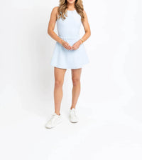 Karlie - Solid Scallop V Back Kourt Dress