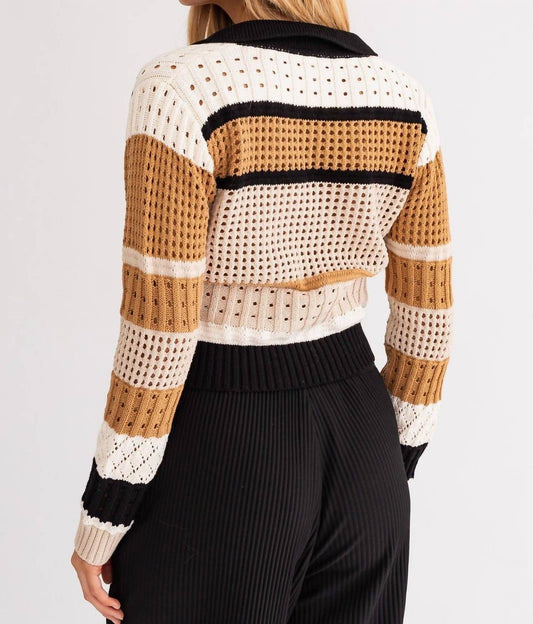 Le Lis - Collared V-neck Sweater