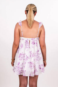 Sky To Moon - Women's Toile Floral Underwire Babydoll Dress