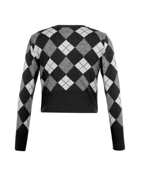 Theo The Label - Women's Nomia Plaid Pearly Cardigan