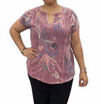 Johnny Was - "Antonella" Easy Velvet Paneled Tee