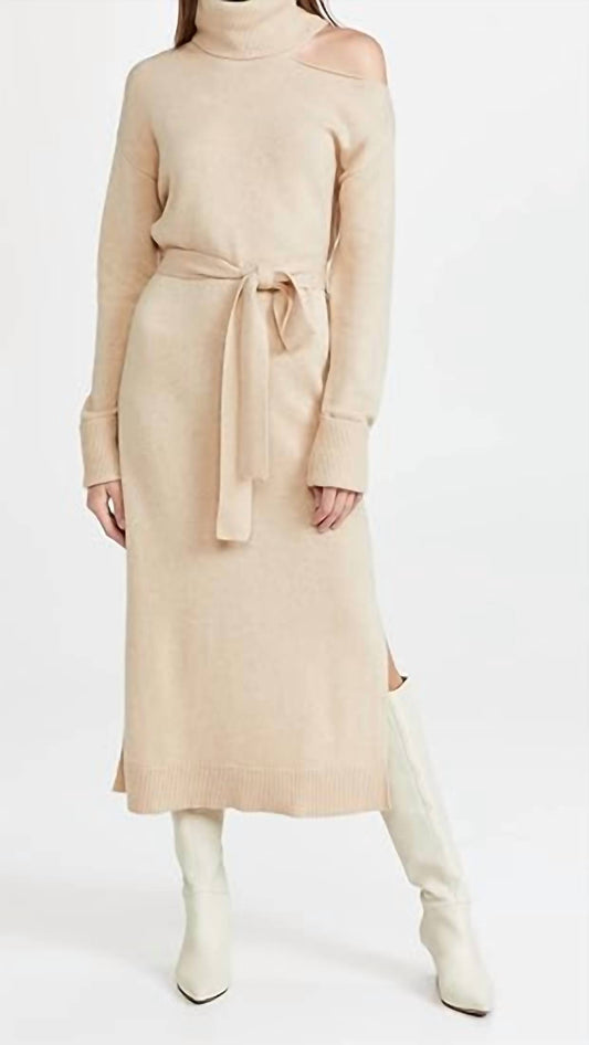 Paige - Raundi Turtleneck Wool Blend Midi Casual Dress