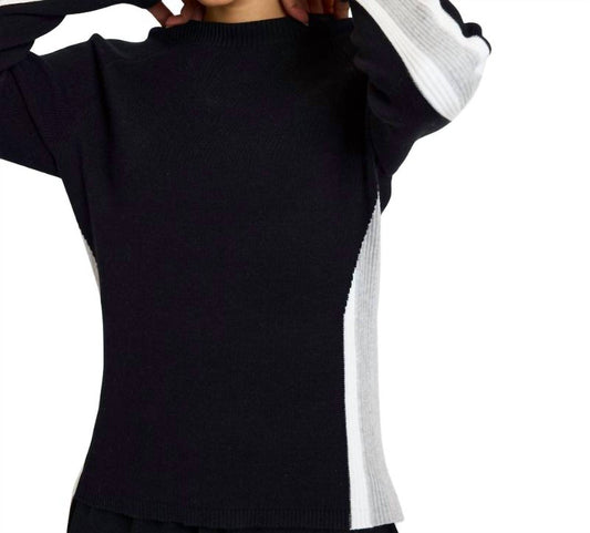 Brodie Cashmere - Valerie Stripe Slim Crewneck Top