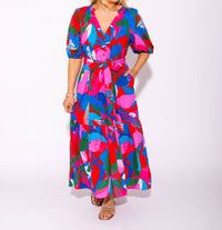 Sugarlips - Women's Wildflower Button Down Midi Dress