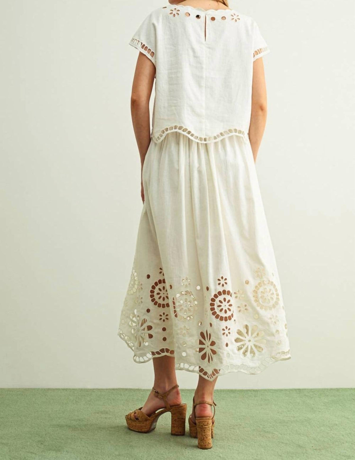 Miou Muse - Carolina Embroidered Skirt