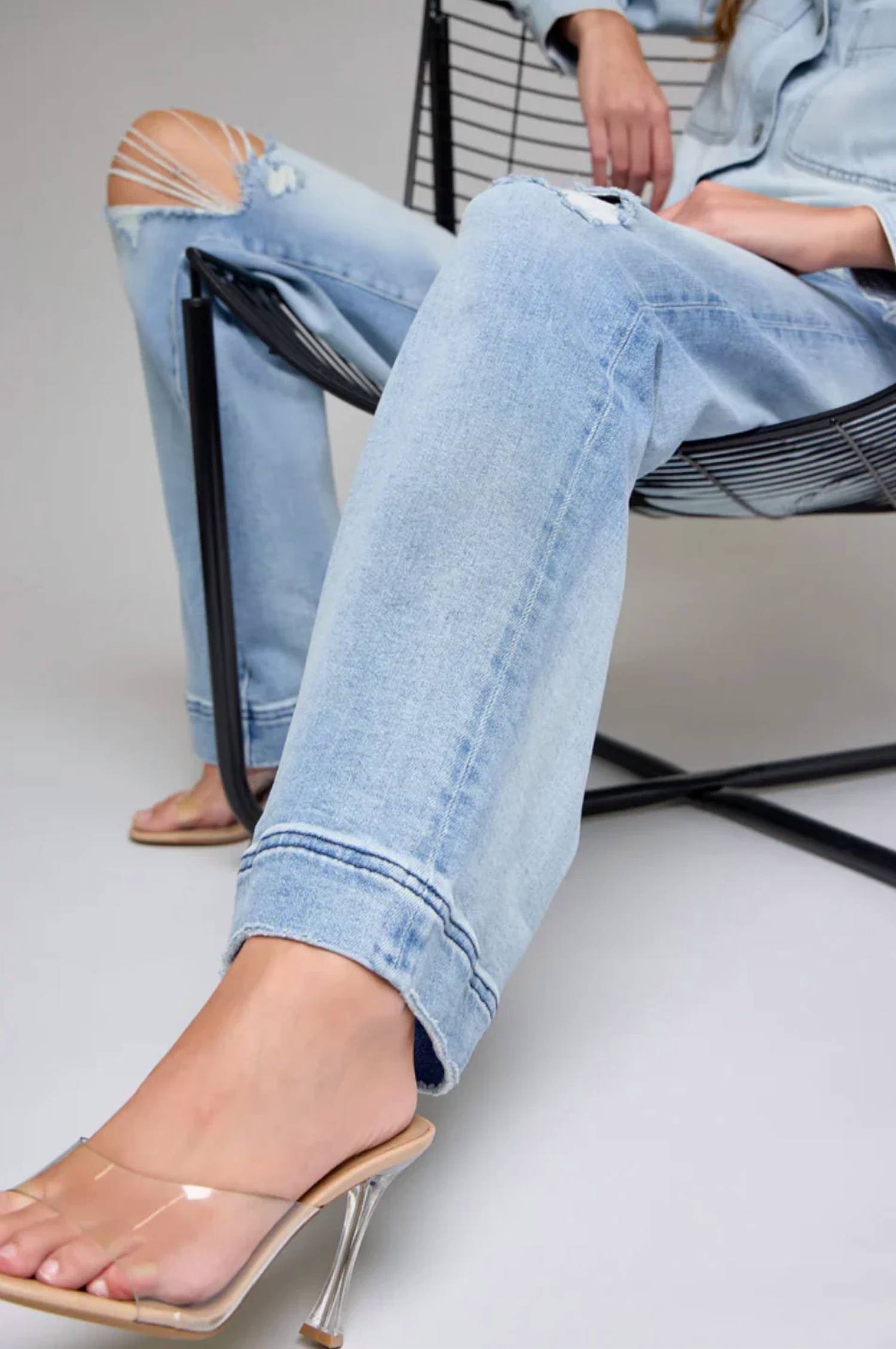 Hidden - Nori Mid Rise Wide Leg Jean