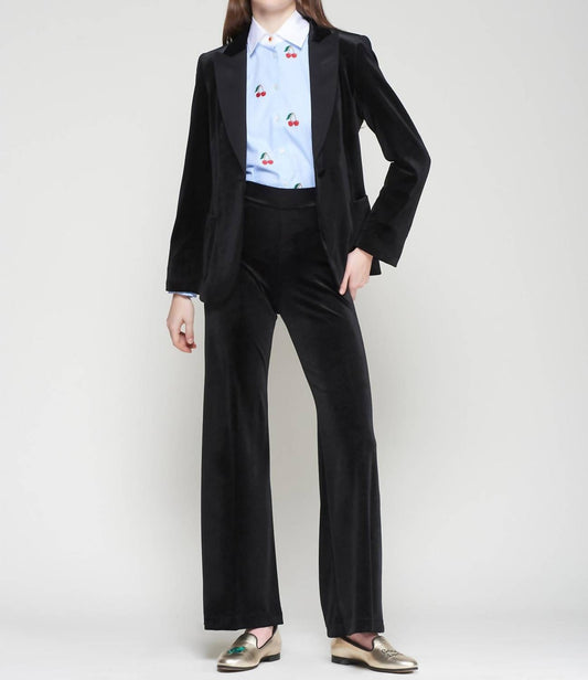 Vilagallo - Pull On Velvet Trouser Pants