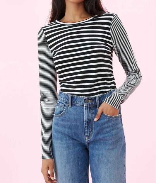 Rebecca Taylor - Striped Long Sleeve Jersey Tee