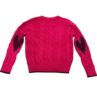 KERRI ROSENTHAL Maxwork Cable Pullover Sweater in berry - women's sweater - view 4