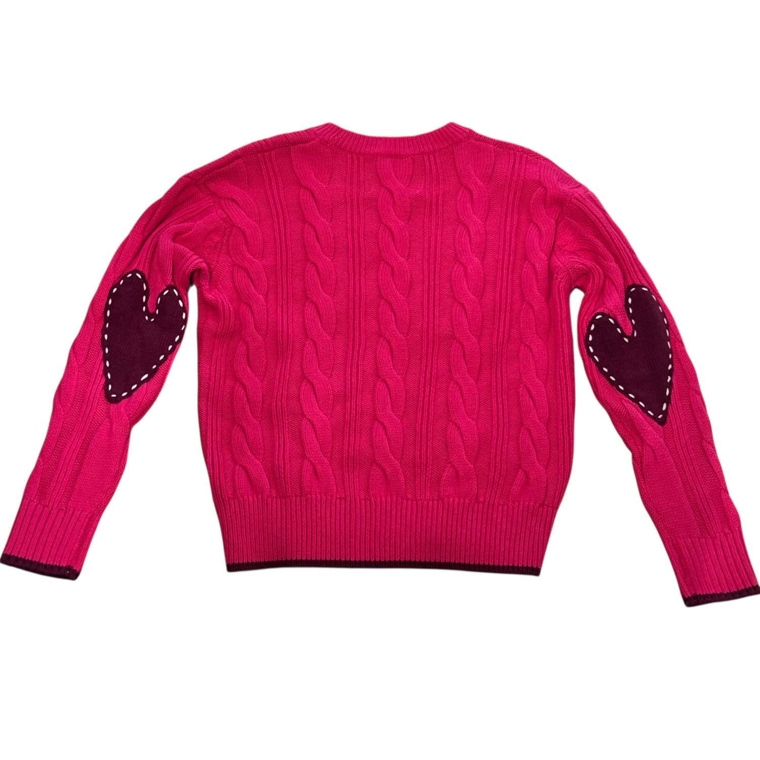KERRI ROSENTHAL Maxwork Cable Pullover Sweater in berry - women's sweater - view 4