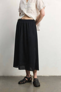 all : row Leslie Plisse Skirt in black - women's skirt - view 4