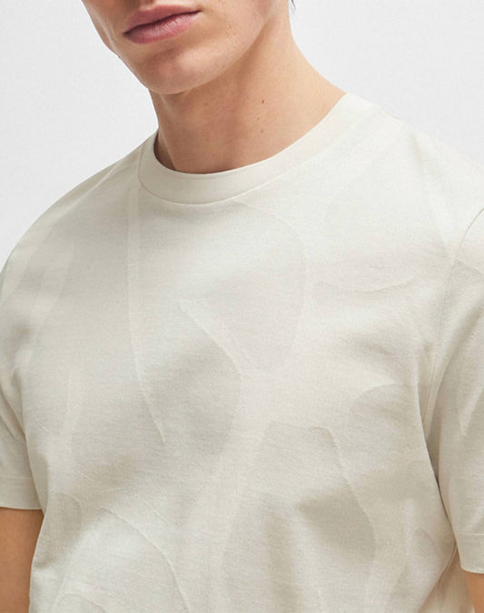 Hugo Boss - Men's Thompson All Over Leaf Tonal Print Tee