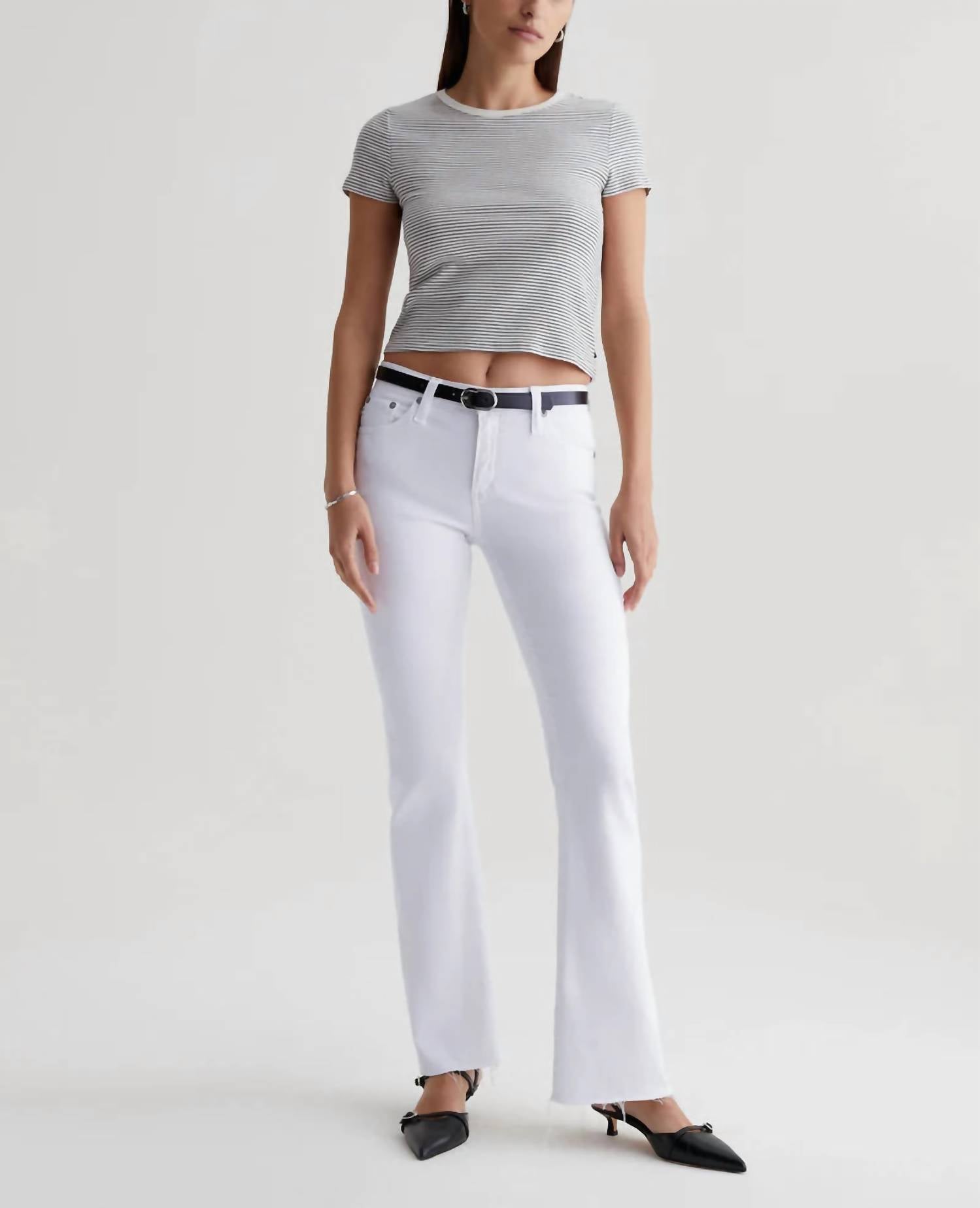 AG Jeans Angel Low Rise Bootcut Jean in pearl white - women's pants