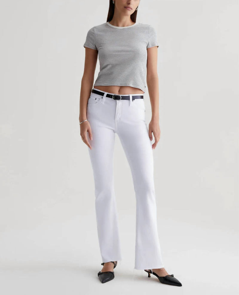 AG Jeans Angel Low Rise Bootcut Jean in pearl white - women's pants