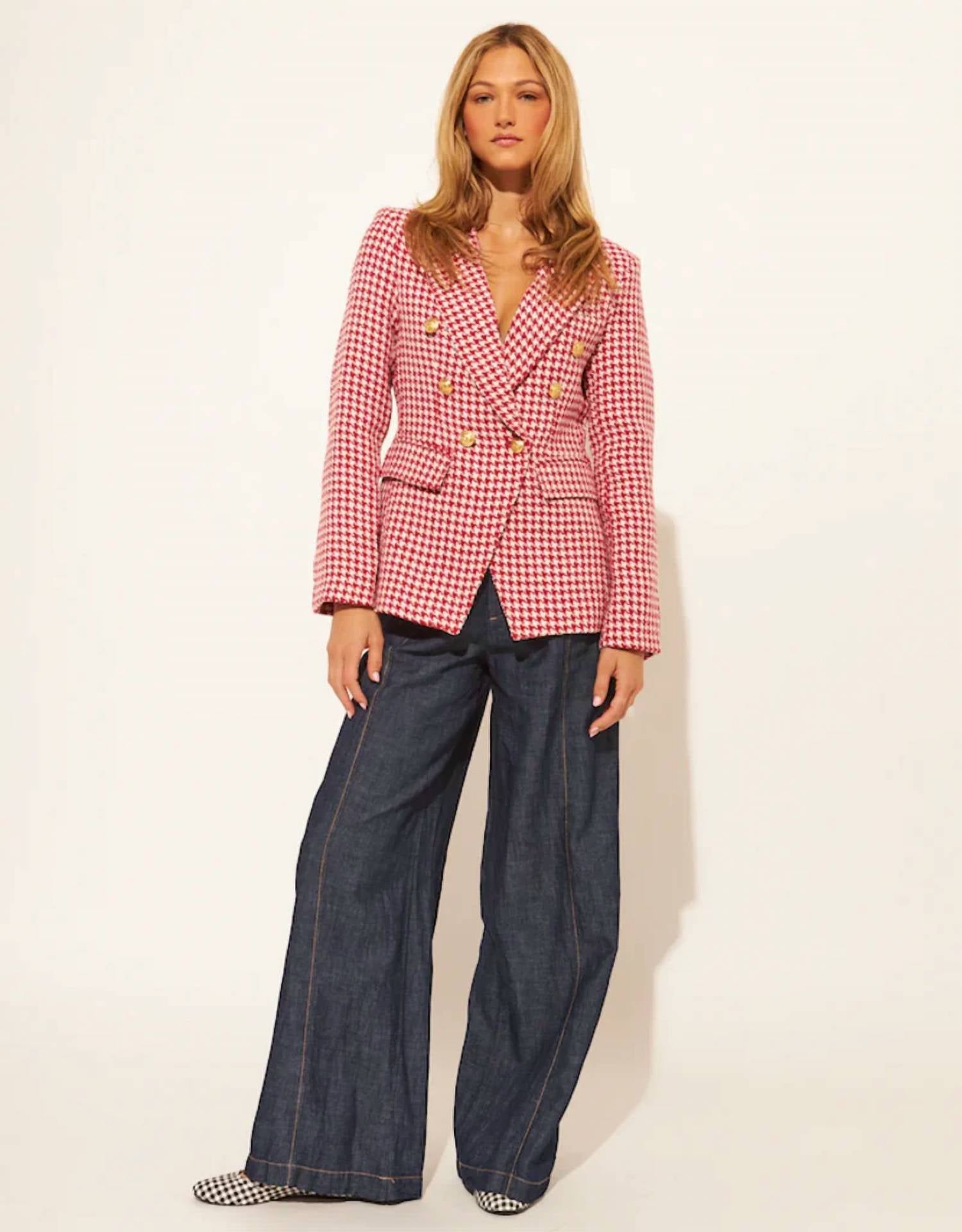 John + Jenn - Laurent Houndstooth Blazer