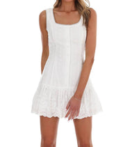 Mable - Women's Sweet Magnolia Eyelet Mini Dress
