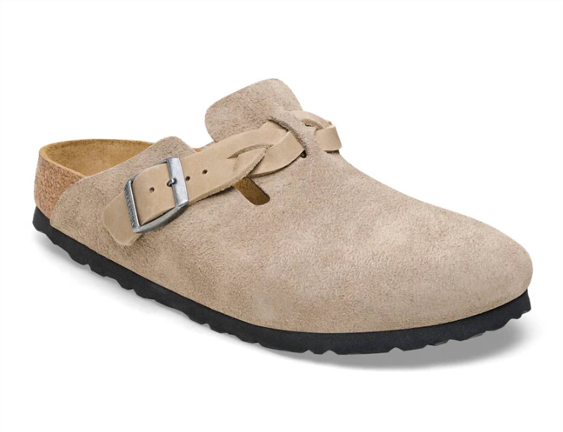 Birkenstock - Women's Boston Braided Suede Clogs