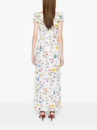 Alice + Olivia - Tara Ruffle Slip Midi Dress