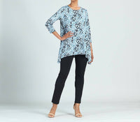 Clara Sunwoo - Leopard Print Soft Pleat Knit Back Tie Tunic