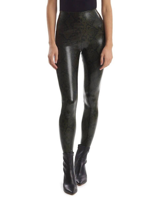 Commando - Faux Leather Animal Print Legging