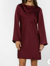 Velvet Heart Mariko Mini Dress in deep maroon 1 - women's dress - view 4