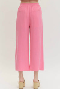 entro Palazzo Wide-leg Pants in pink - women's pants - detail view