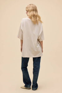 DAYDREAMER Nirvana Angel Stamps Tee in dirty white - women's t-shirt - detail view