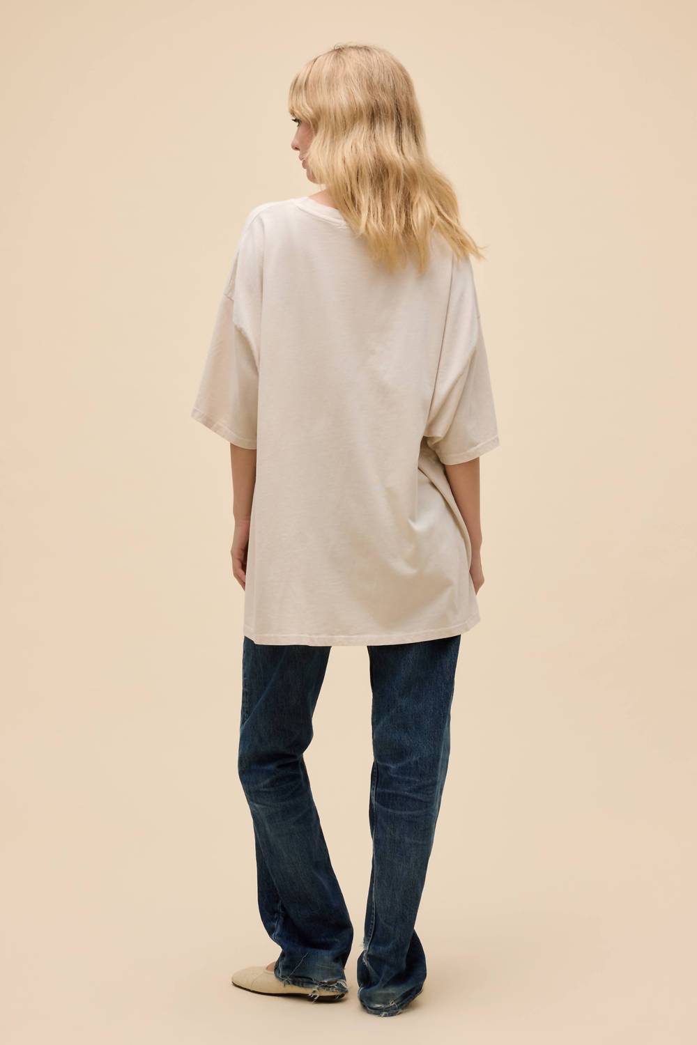 DAYDREAMER Nirvana Angel Stamps Tee in dirty white - women's t-shirt - detail view