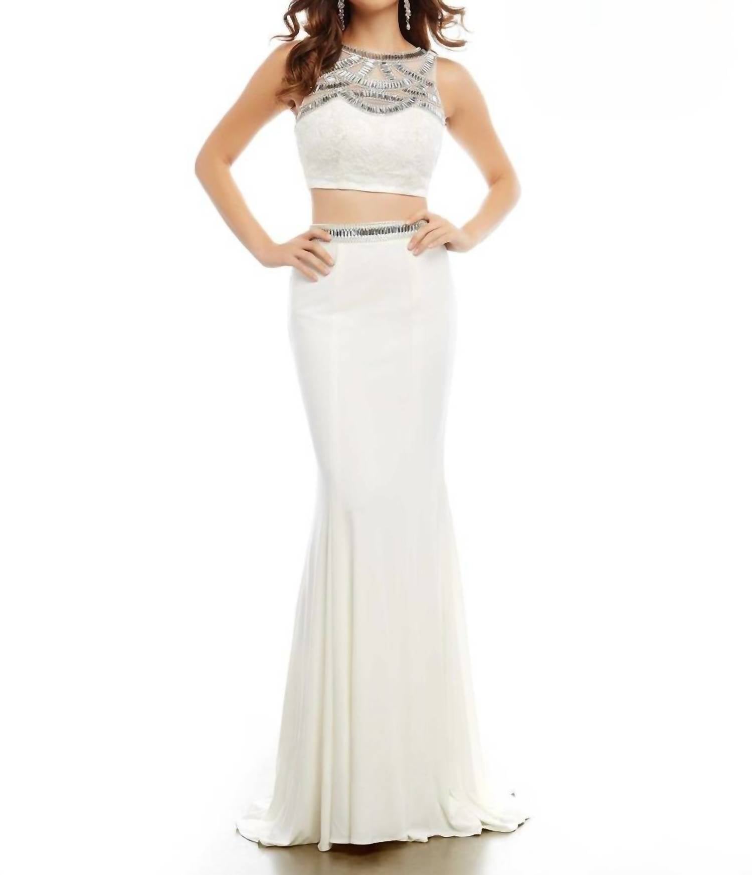 Mac Duggal - Two-Piece Jeweled Gown