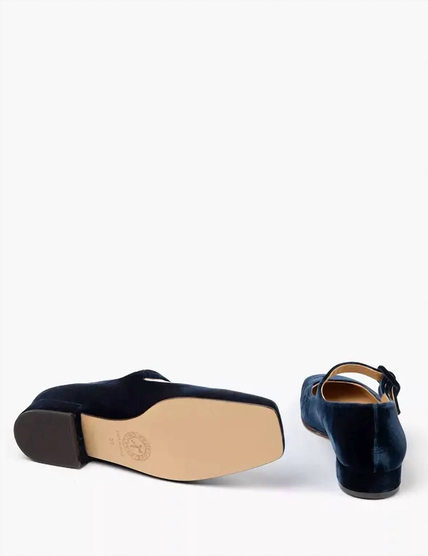 Penelope Chilvers - Women's Low Mary Jane Velvet Shoe