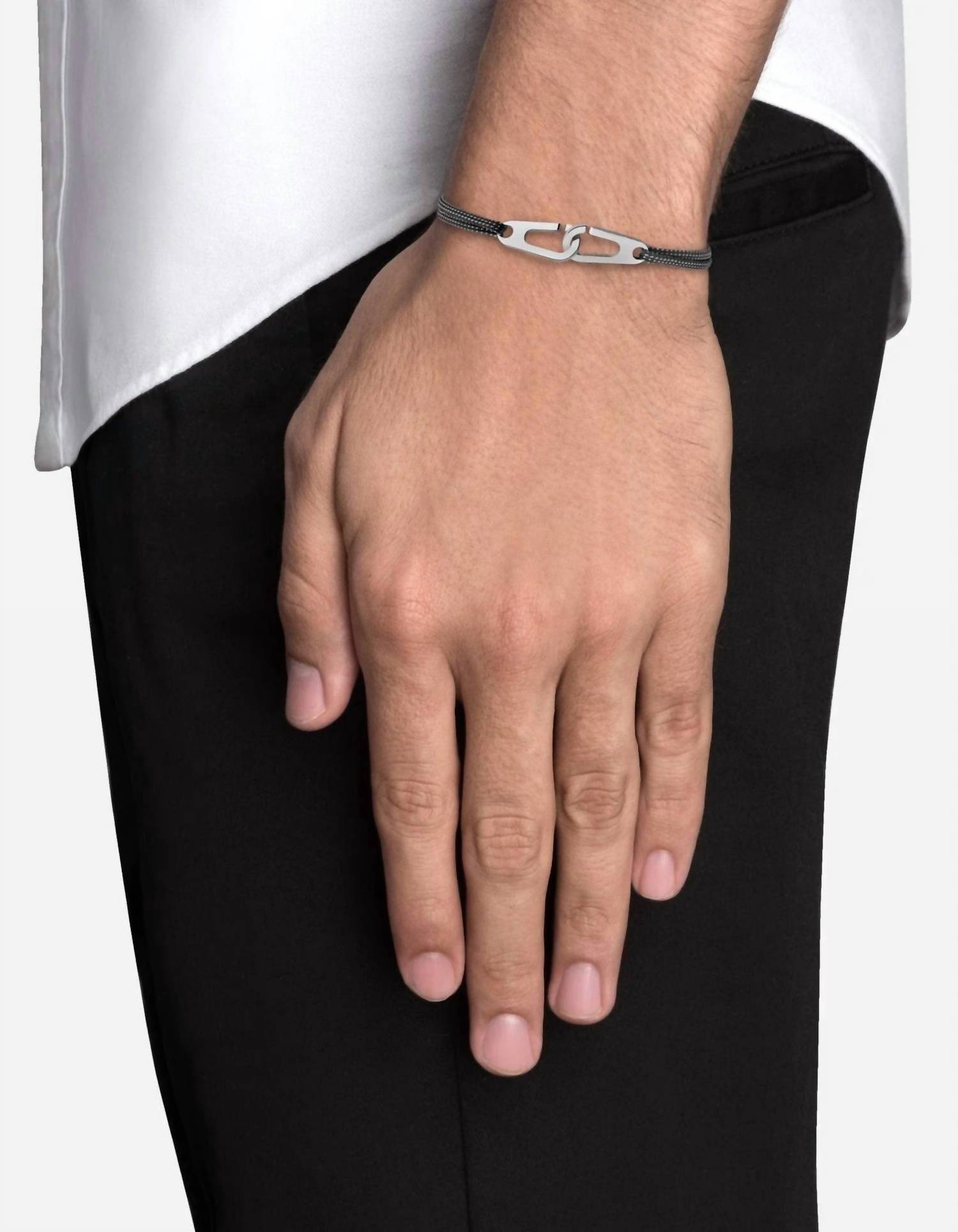 Miansai Men's Dima Pull Bracelets in black grey - men's jewelry - alternate view