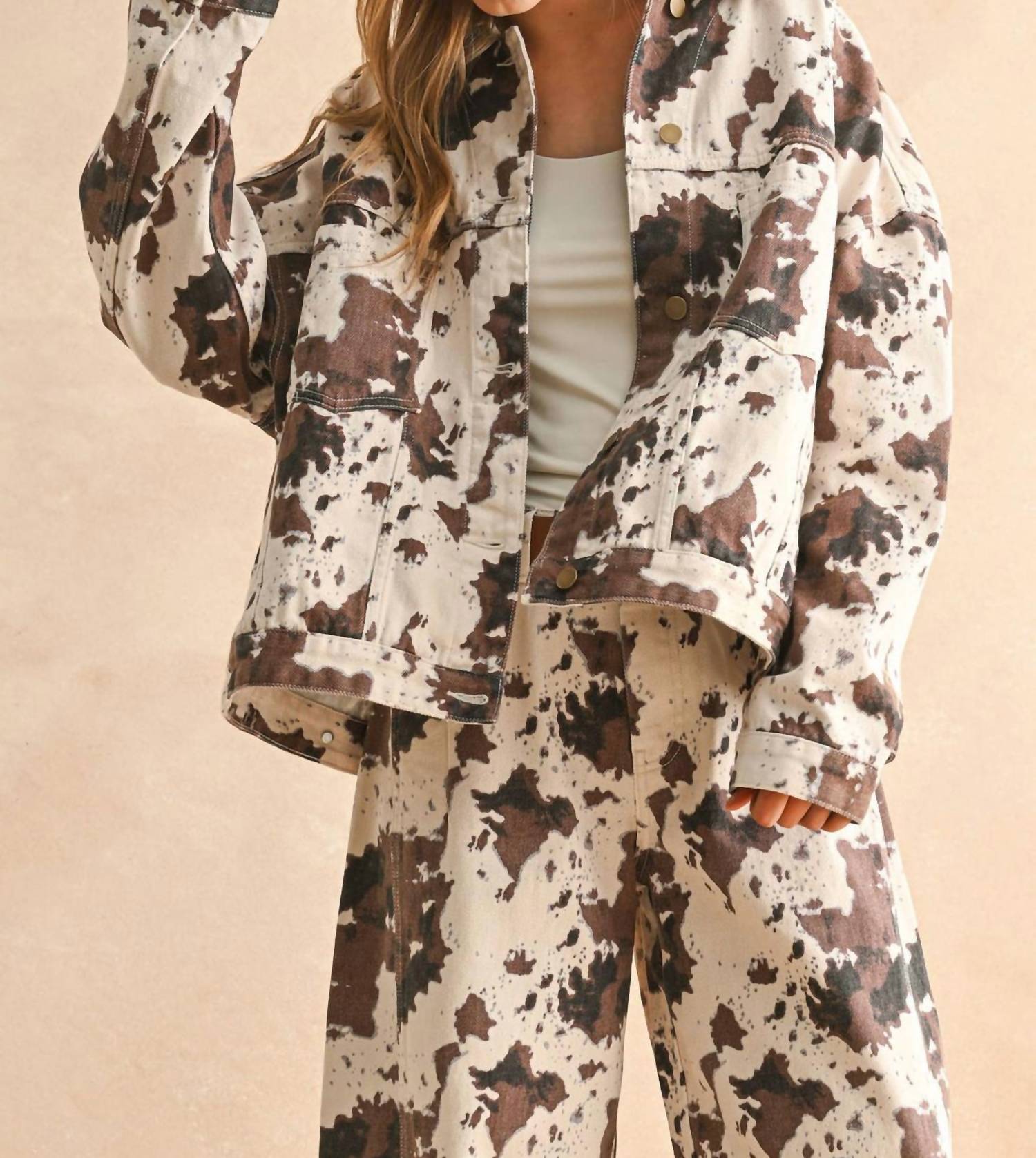 Miou Muse - Splattered Swing Jacket