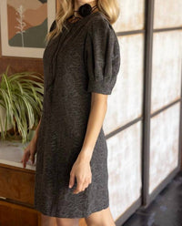 voy Princess Line Floral Dress in dark grey - women's dress - view 4