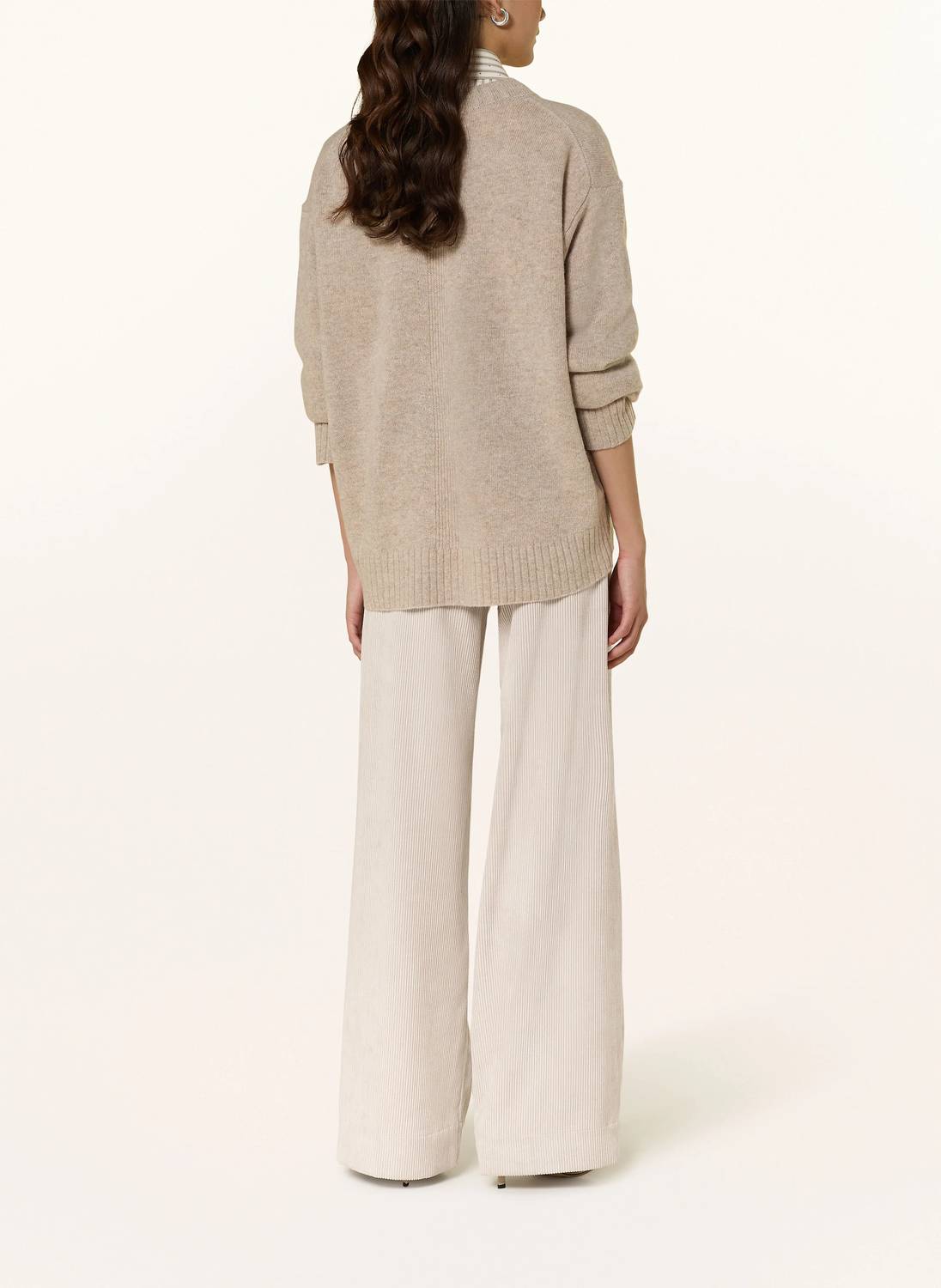 RAFFAELLO ROSSI Miru Soft Corduroy Pant in beige - women's pants - alternate view