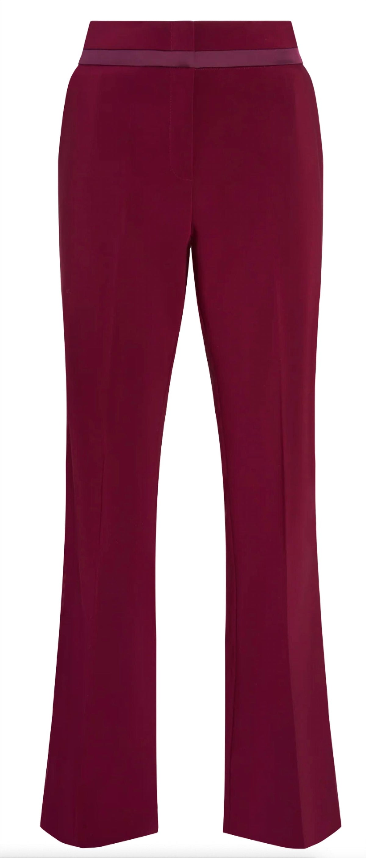 ASTRID Relaxed Woven Pants in wine - women's pants - detail view