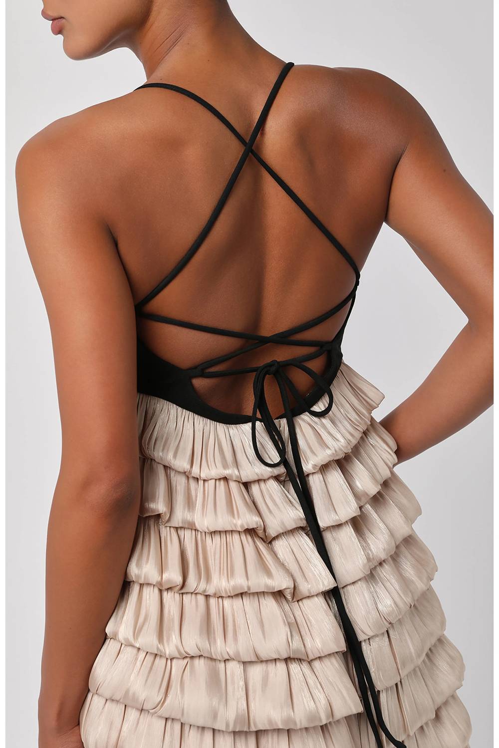Lulus - Inaya Bubble Tiered Mini Dress