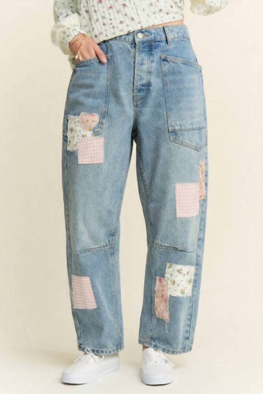 J.Nna - Patchwork Denim Gypsy Fit Jeans