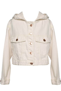 Sara Sara - Hooded Denim Jacket