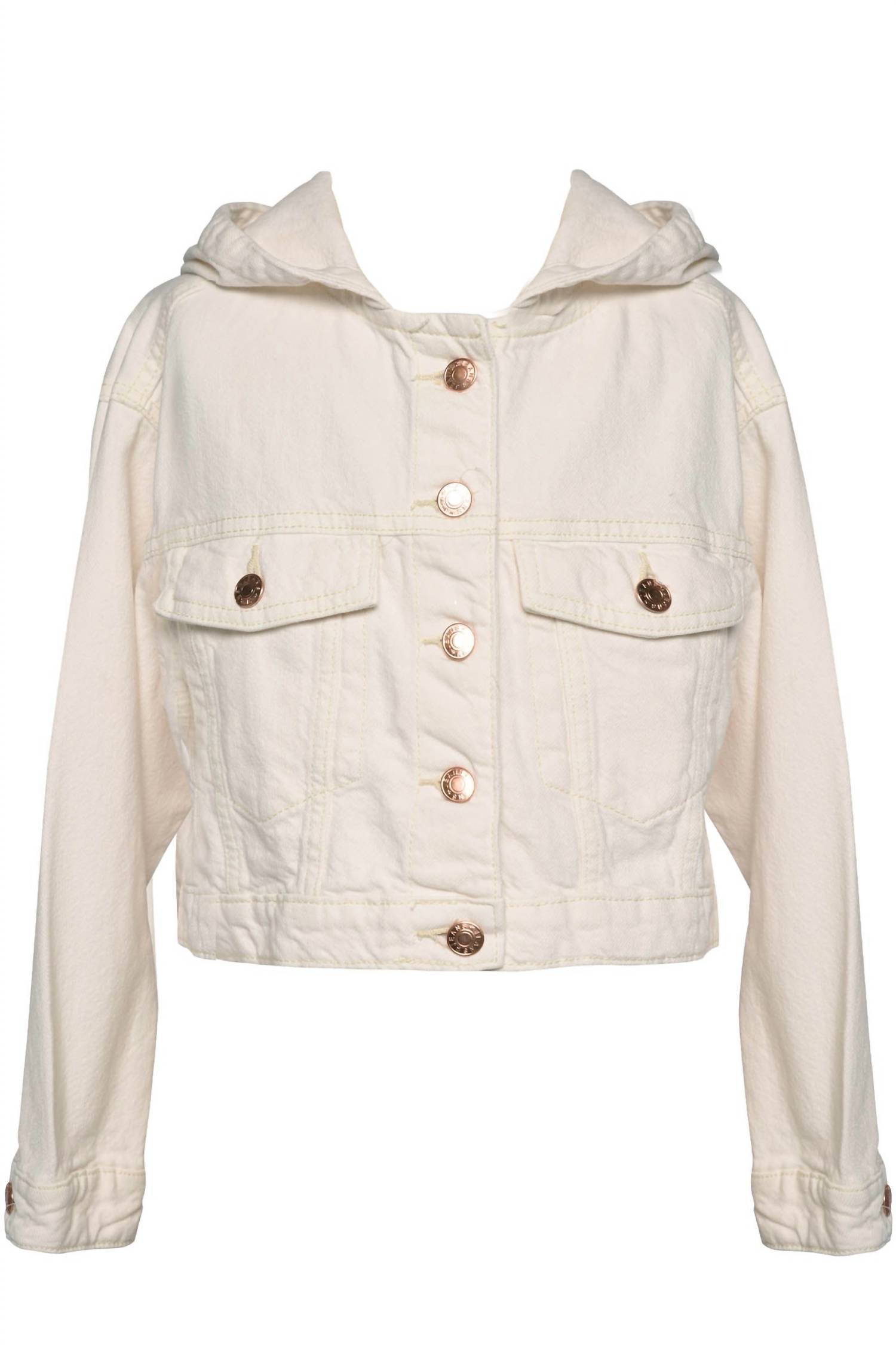 Sara Sara - Hooded Denim Jacket