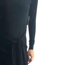 Theo The Label - Nomia Sheer Sleeve Draped Front Dress